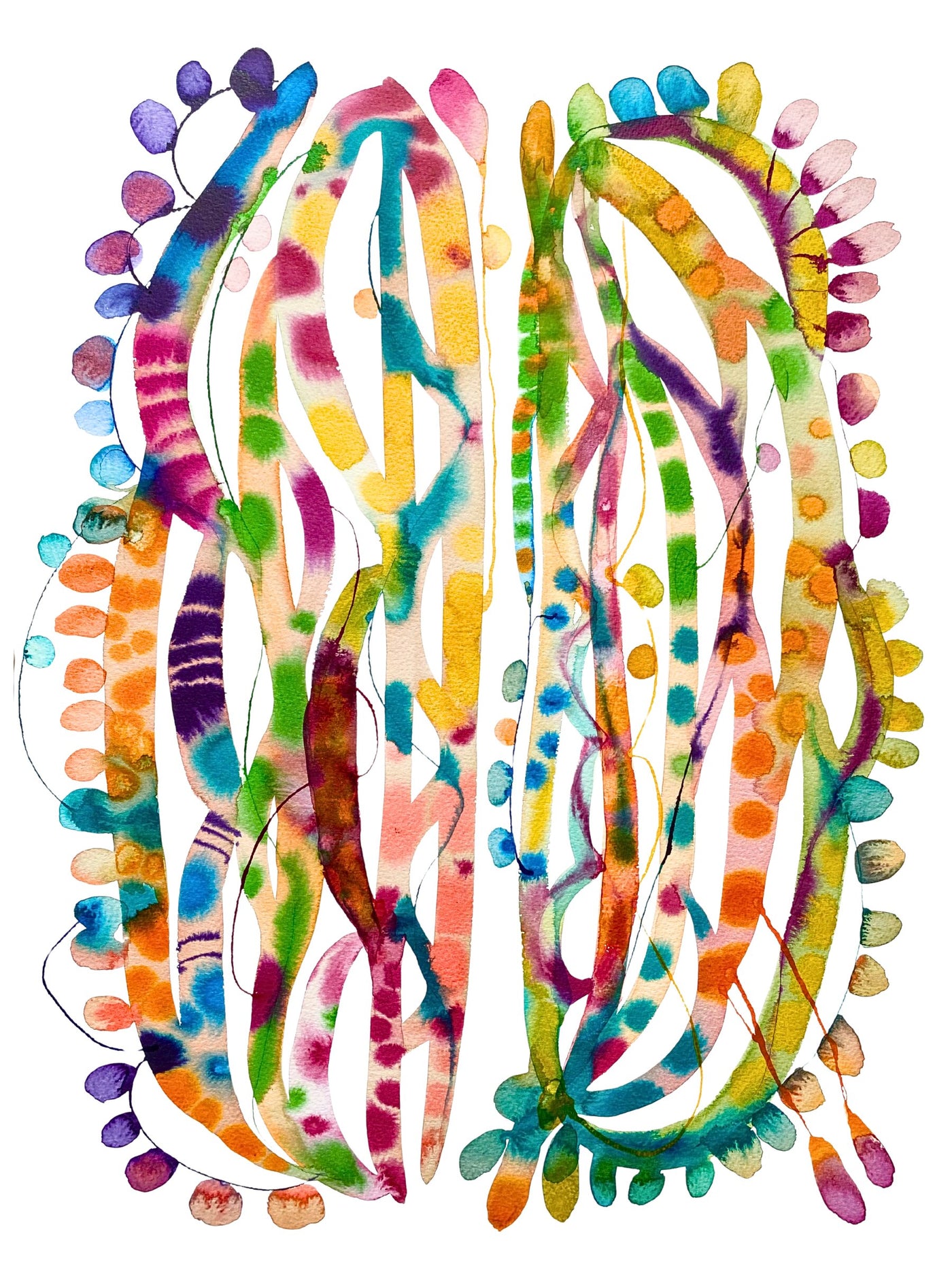 Brain Hemisphere Watercolor