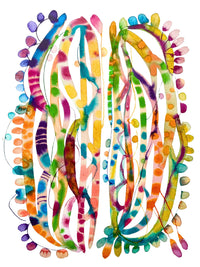 Brain Hemisphere Watercolor