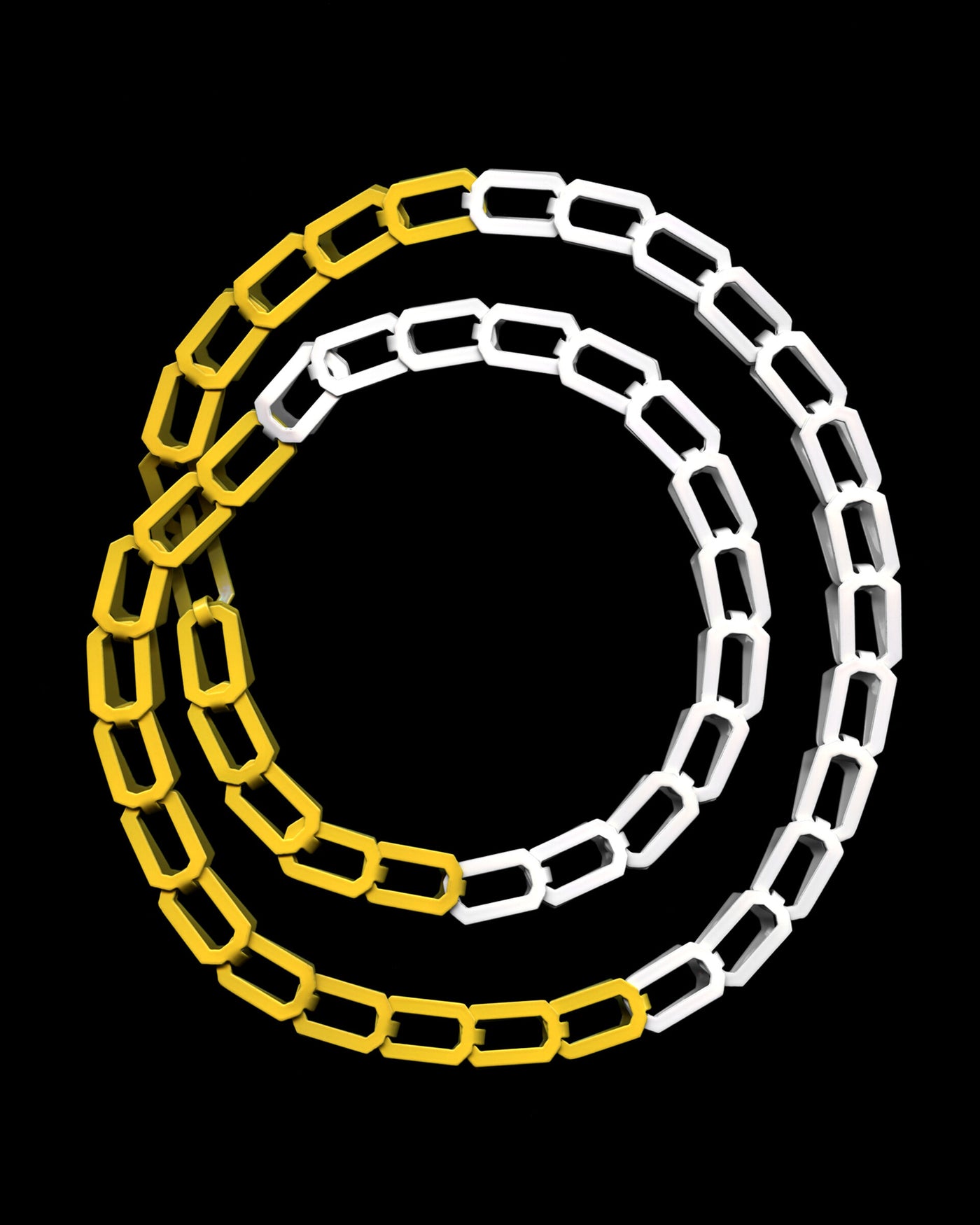 Long Square Chain Necklace