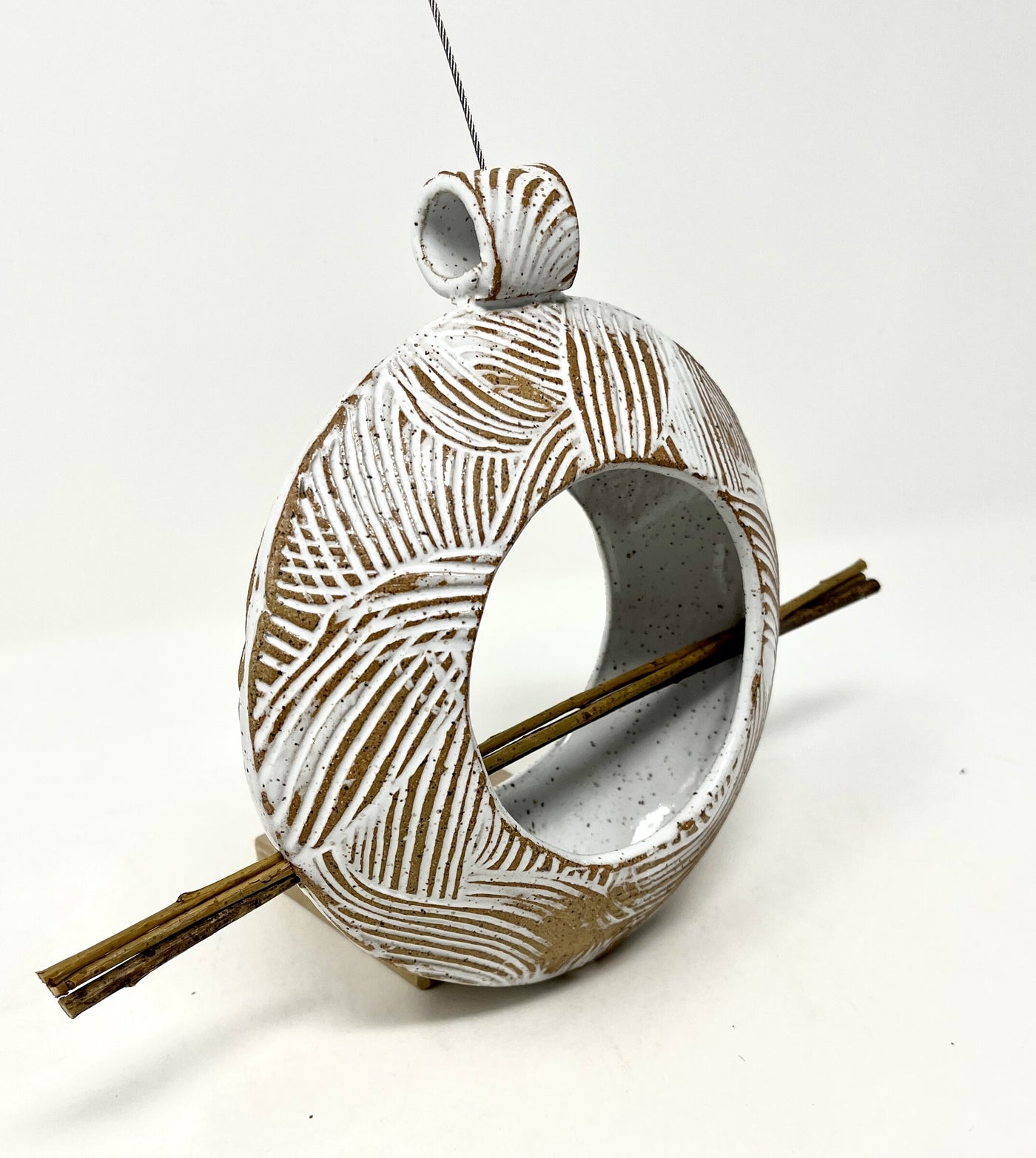 Portal Textured Bird Feeder with Swirls