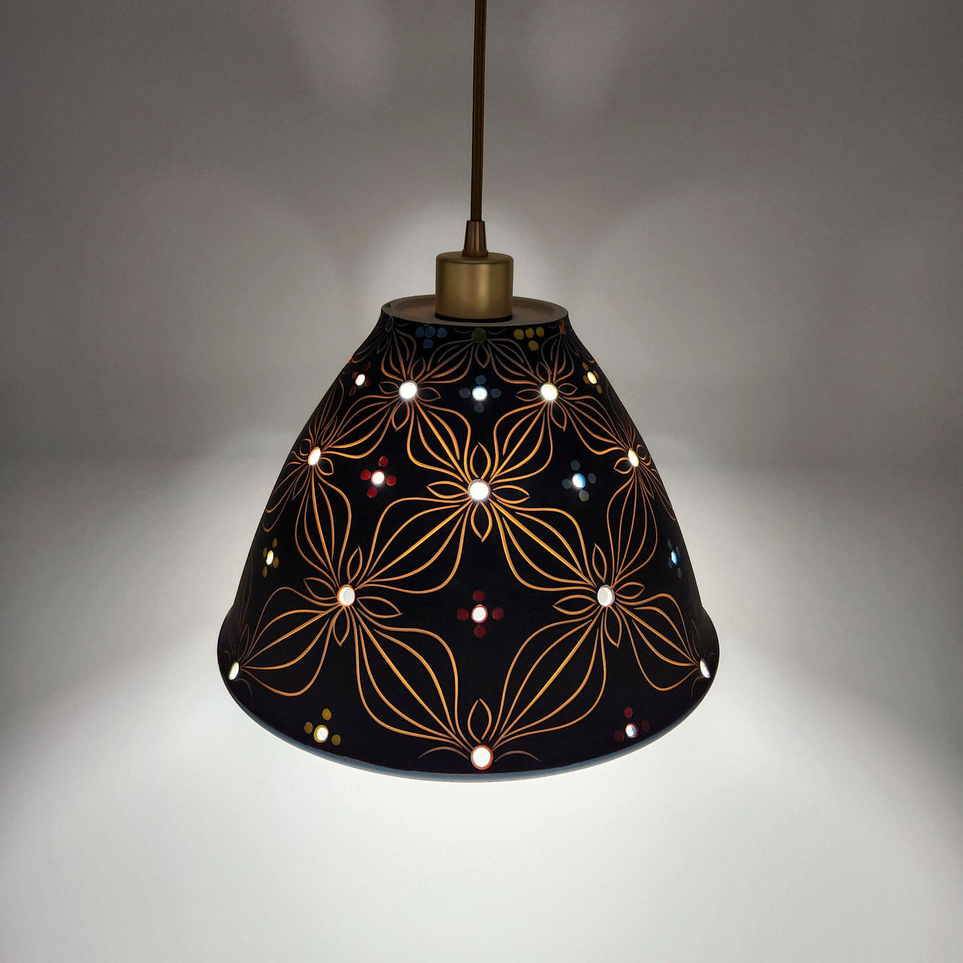 Noctornal Bloom Porcelain Pendant