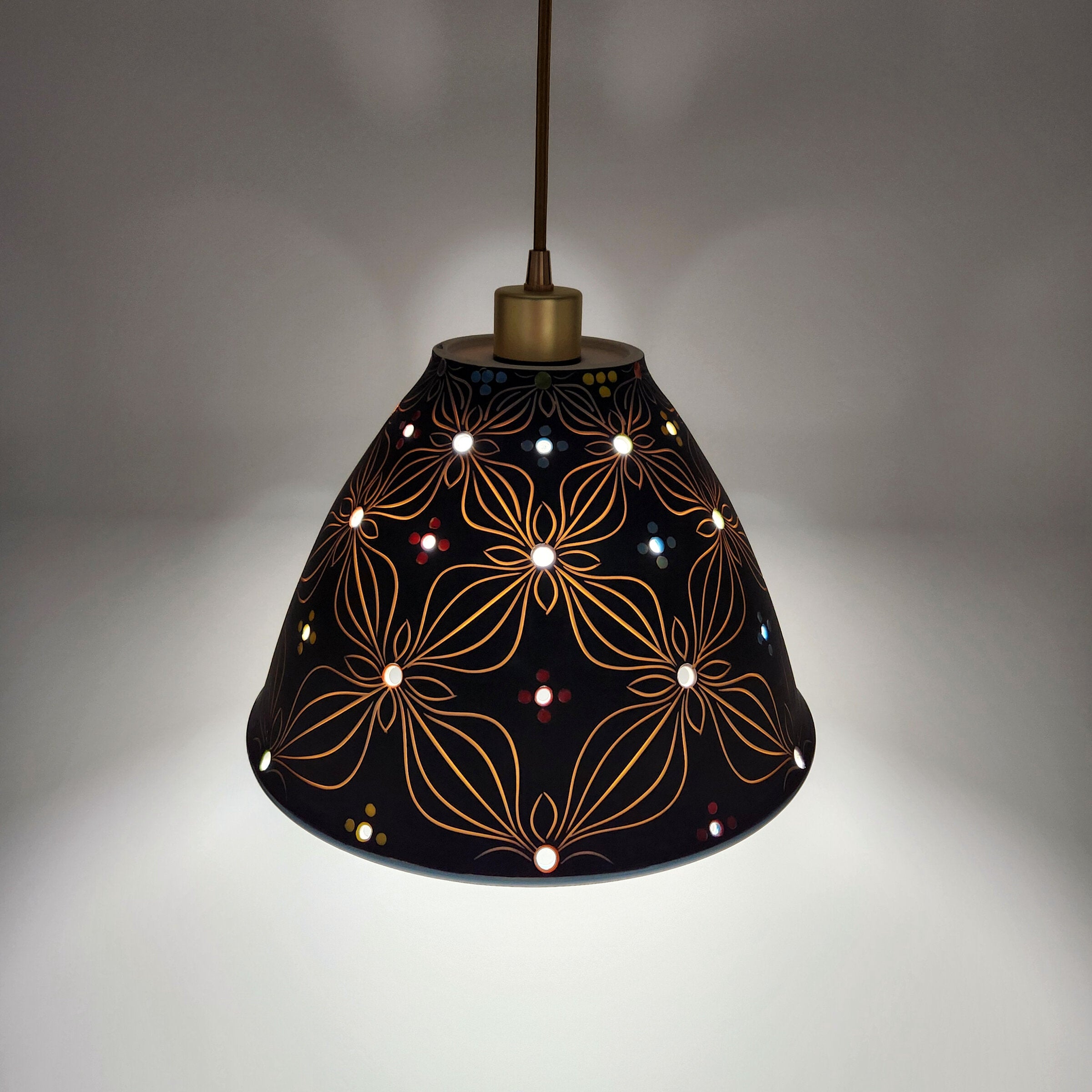 Noctornal Bloom Porcelain Pendant