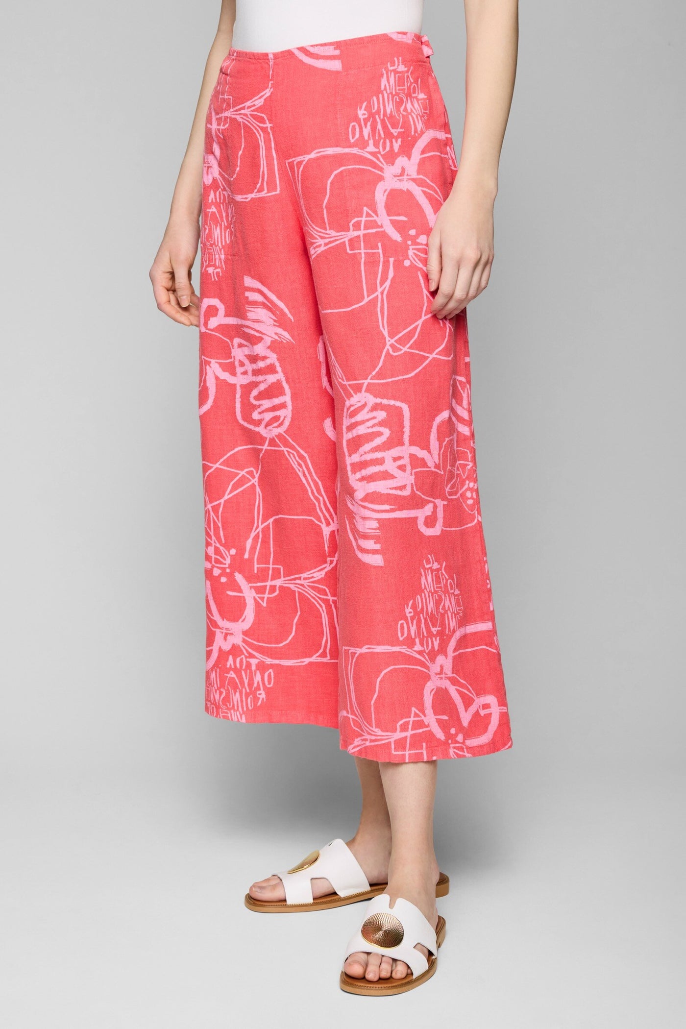 Flat Front Crop Pants