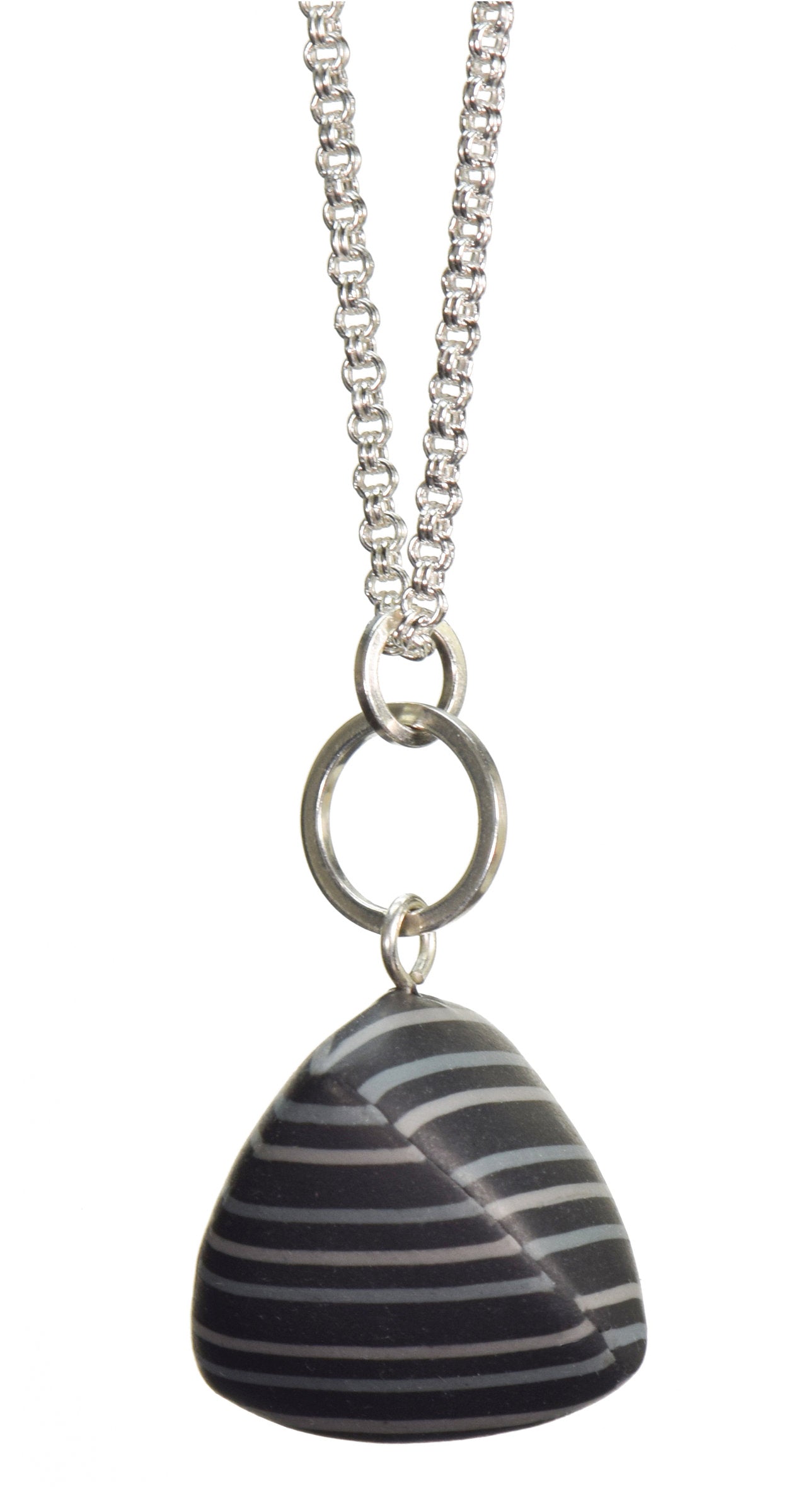 Black with gray stripes