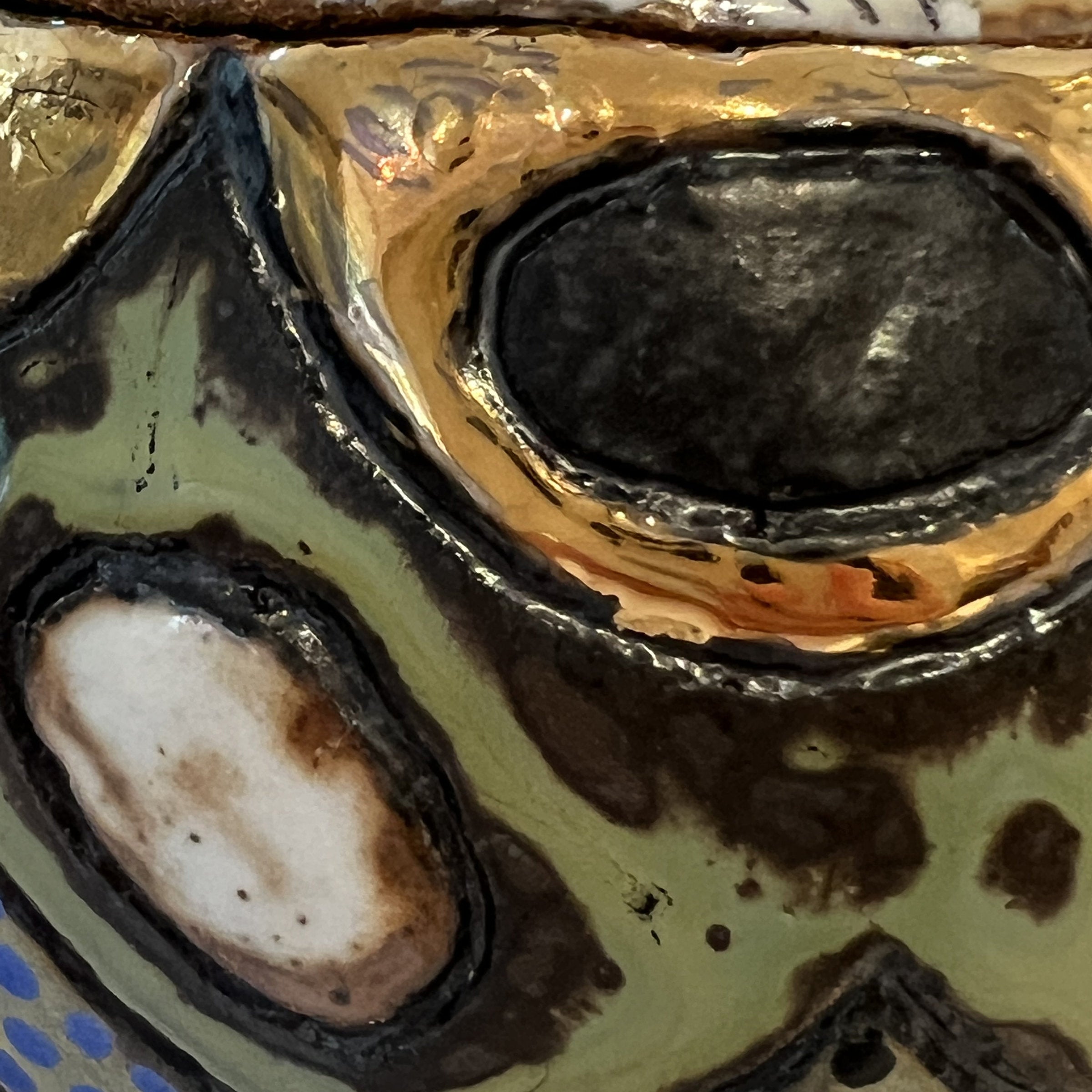 Rustic Gold Swirl Ceramic Box