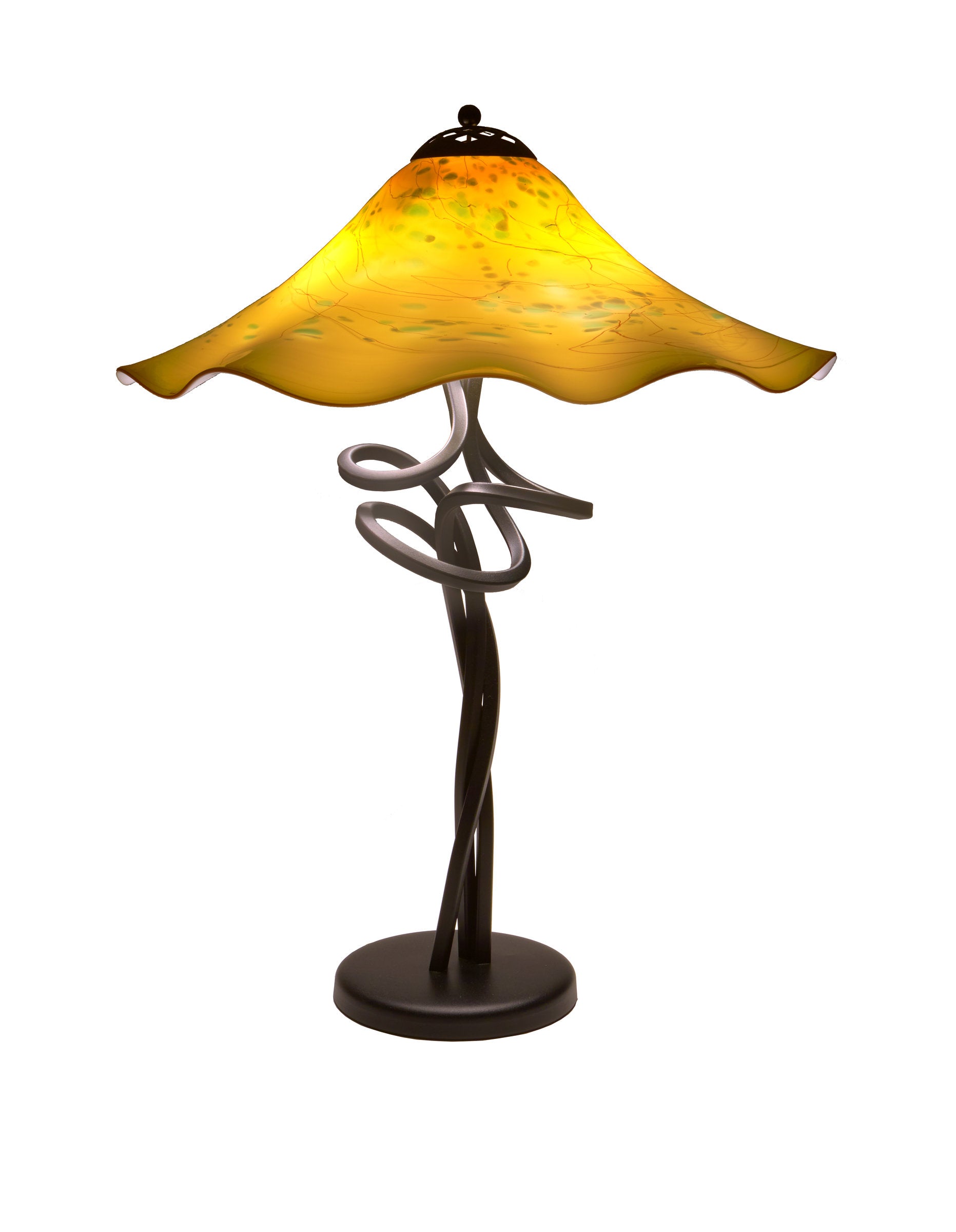 Golden Summer Fluted Spiral Lamp