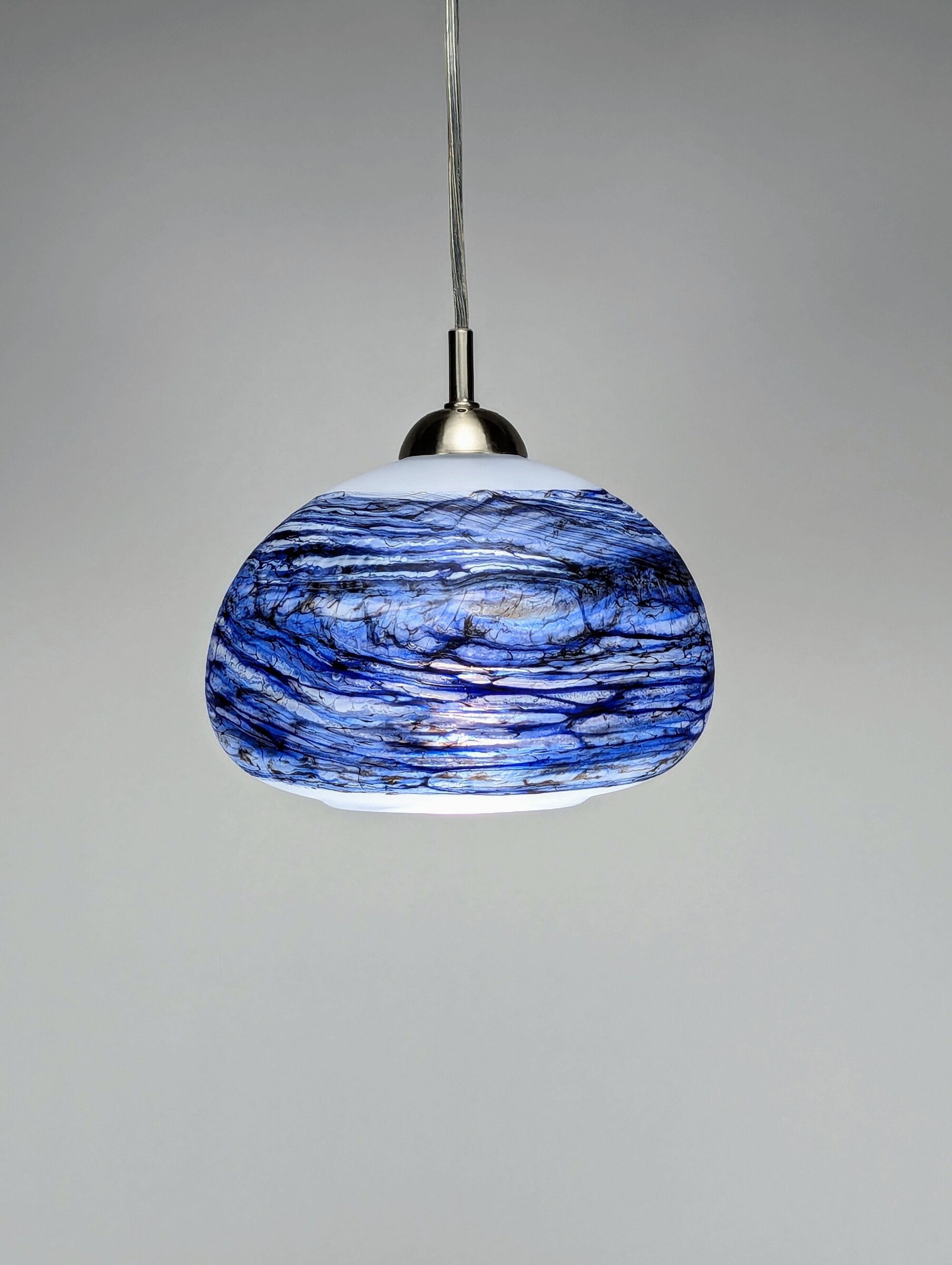 Alabaster Pendant Light in Blue