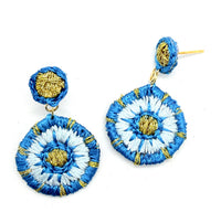 Petite Blue Satin Earrings