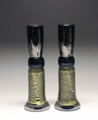 Black and Gold Candlestick Set
