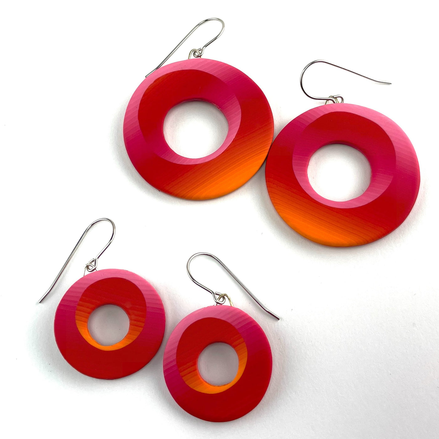 Red & Pink, Large (top) and Small (Bottom)