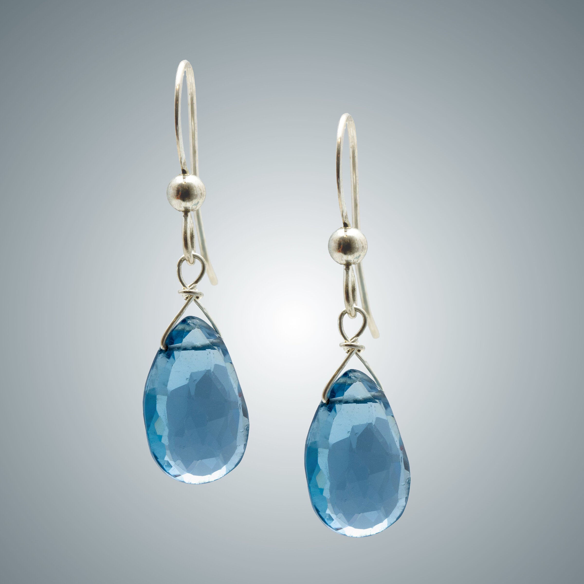 London Blue Topaz & Silver Earrings II
