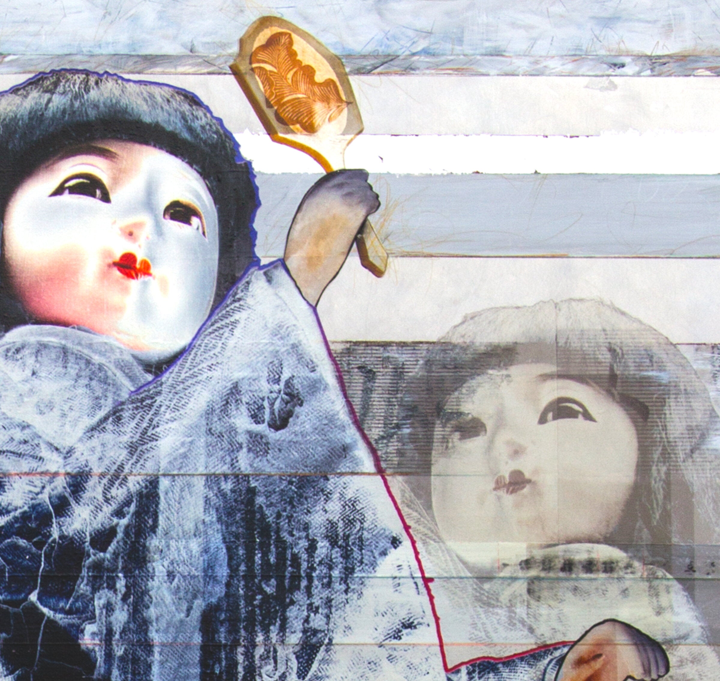 Blue Doll with Mirror