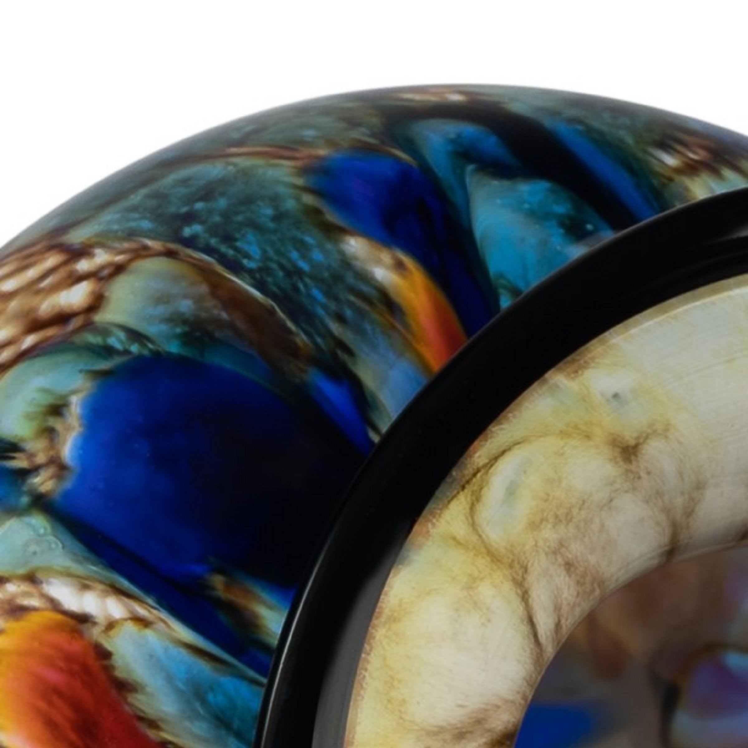 Blue Sunrise Squat Vase