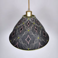 Petal and Line Porcelain Pendant