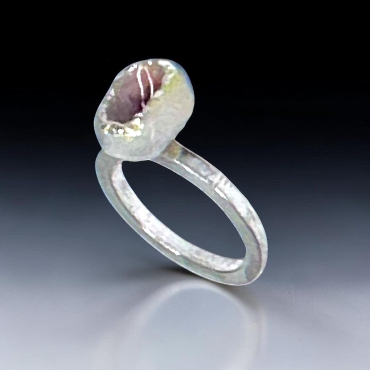 Plum Sea Anemone Stacking Ring