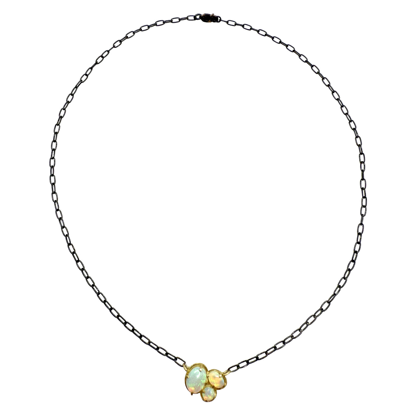 Australian Opal Cluster Necklace