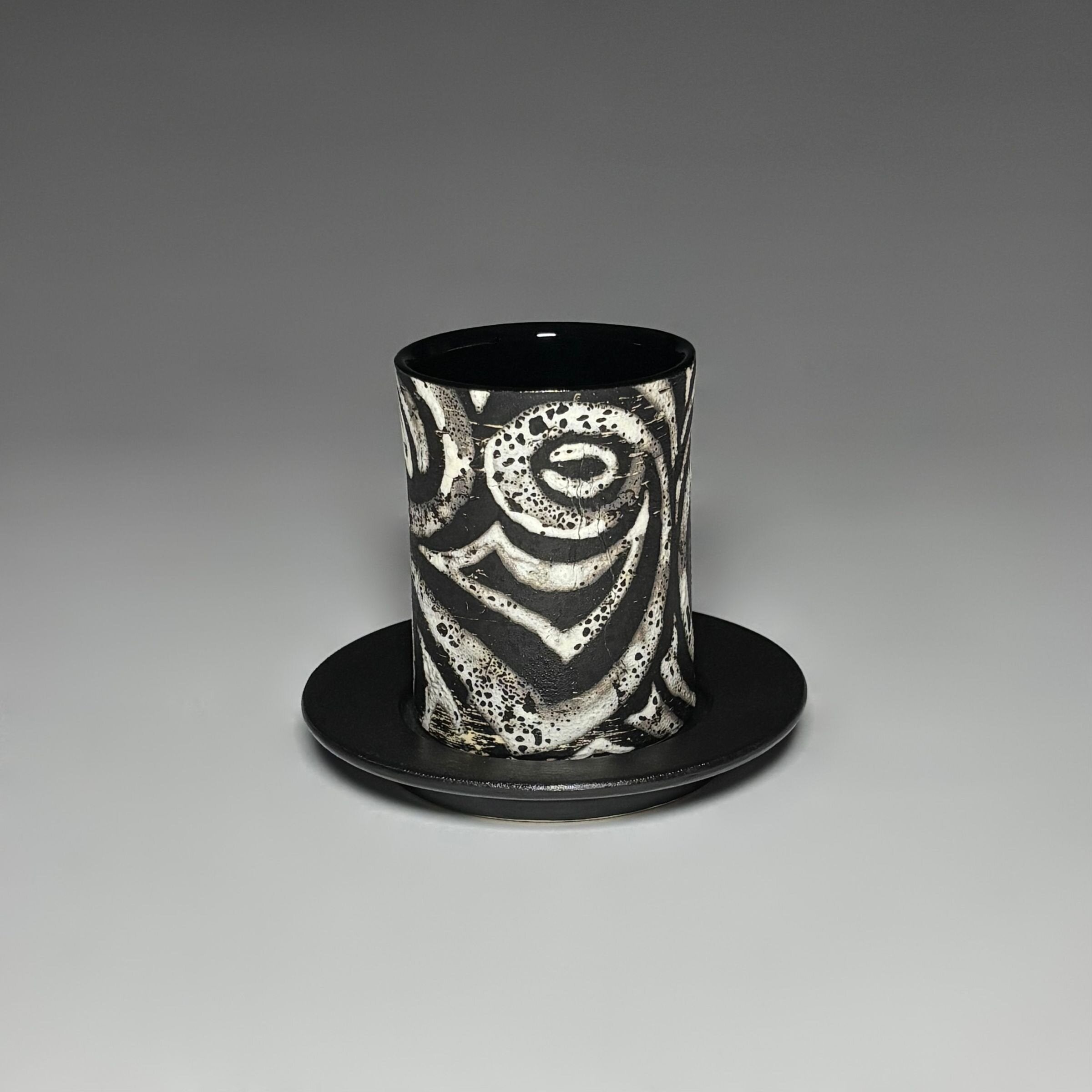 Zebra Swirl Demitasse Set