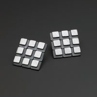 3 x 3 Square Grid Eclipse Earrings