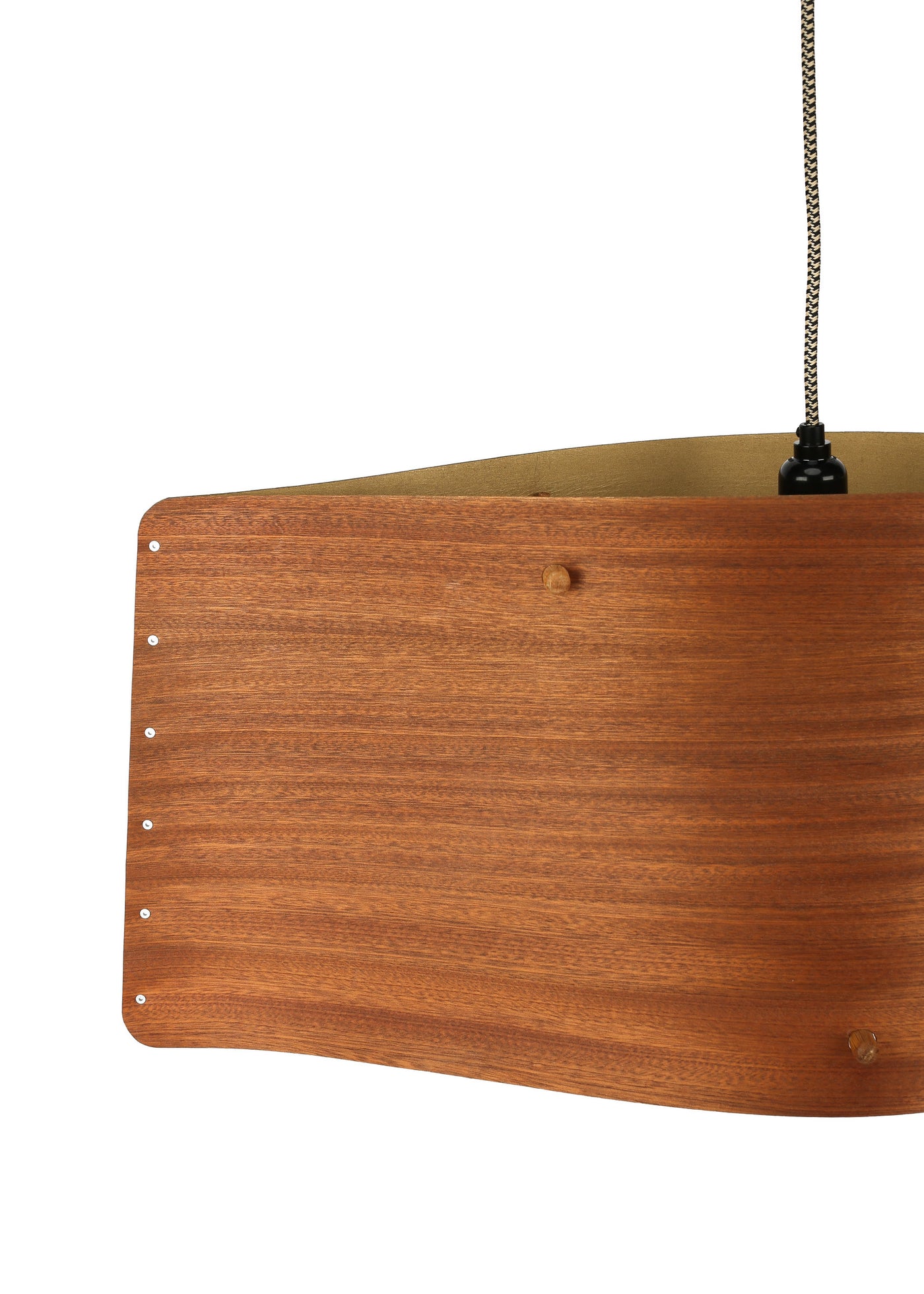 Pocket Pendant Lamp in Long, Sapele