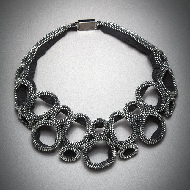 Figure Eight Zipper Necklace