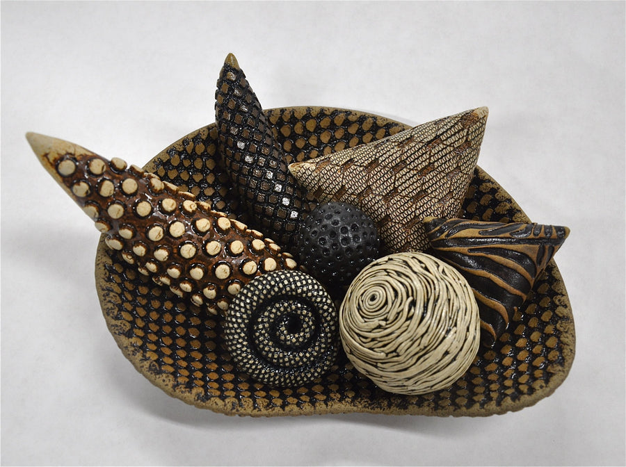 Oblong Bowl with Rattles