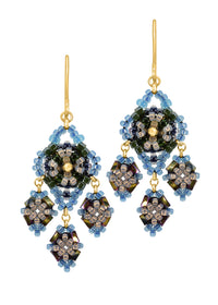 Shades of Blue Chandelier Earrings