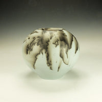 Blue Horsehair Raku Pottery