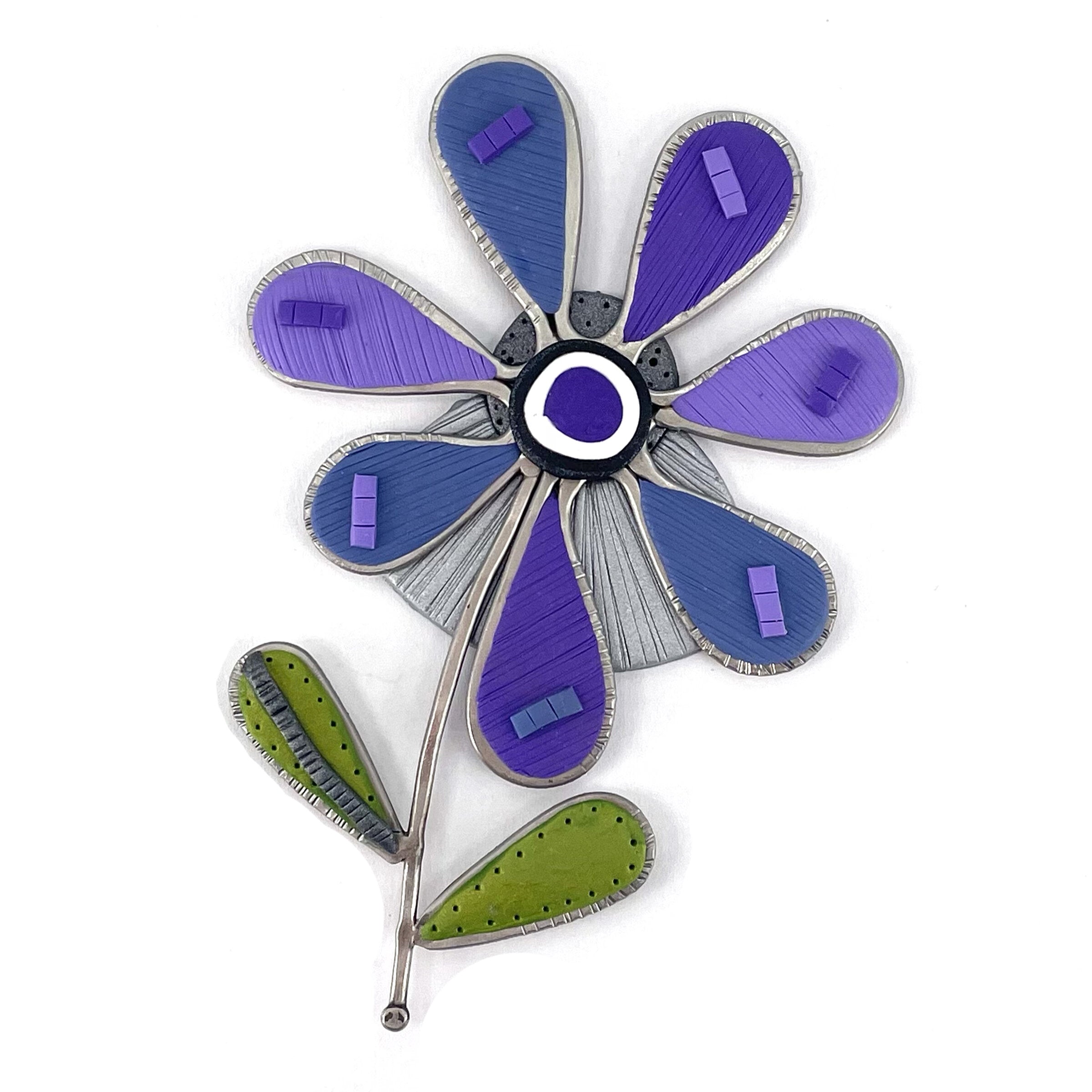 Purple Summer Blossom Pin
