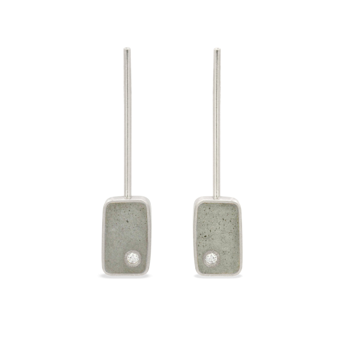 sterling silver and gray concrete
