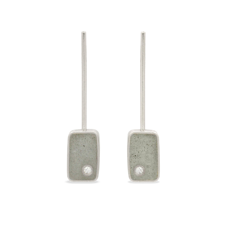 sterling silver and gray concrete