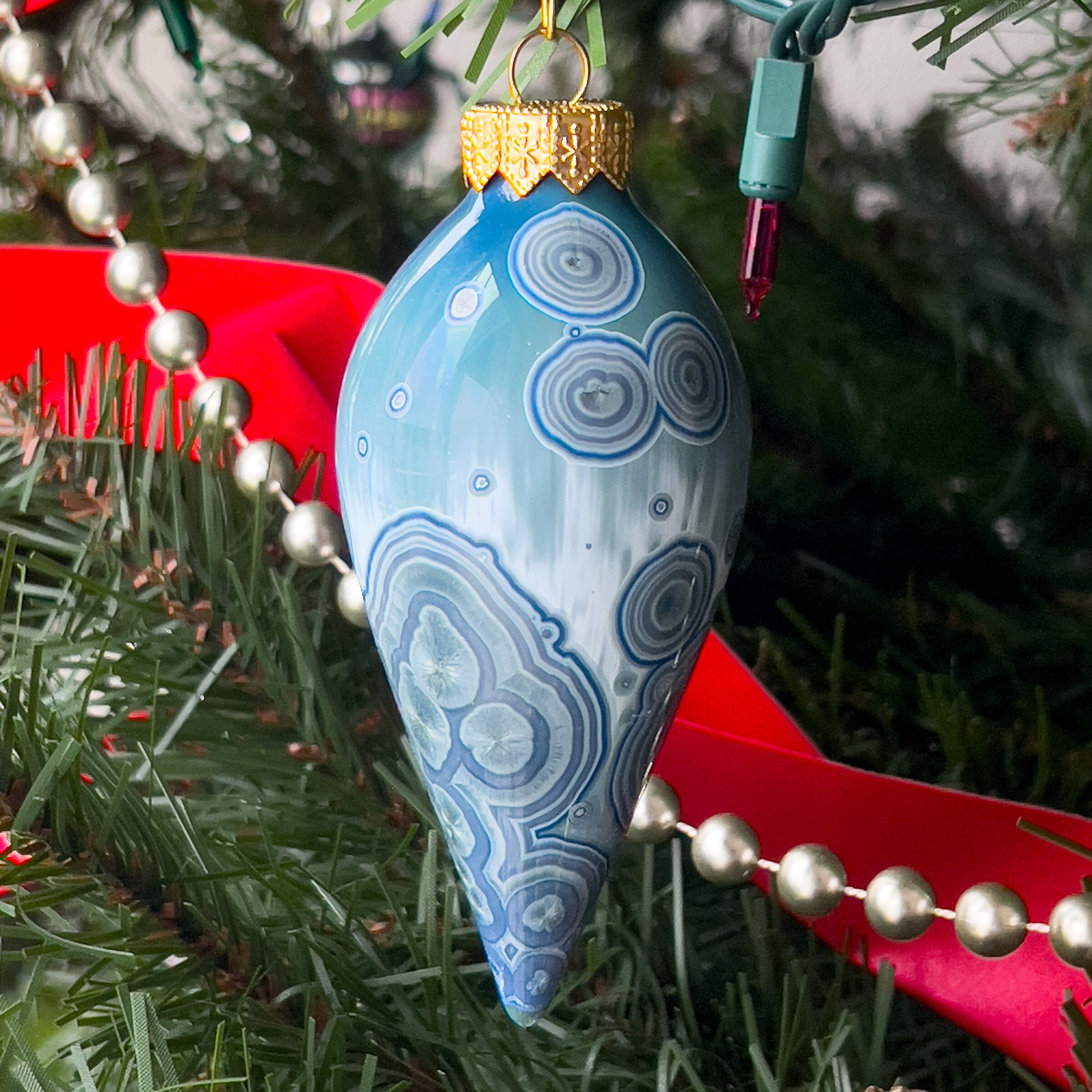 Crystalline Tear Ornament, Phil's Blue