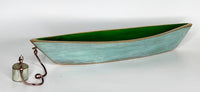 Bronze Dory with Tiffany and Green Patinas and Anchor
