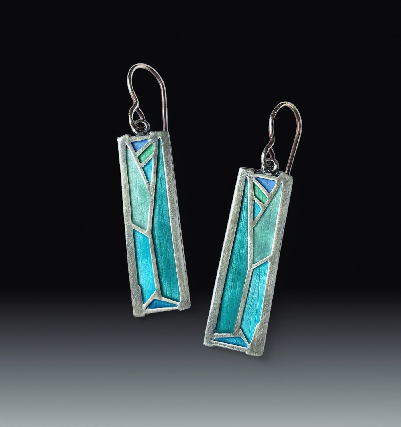 Green Leaf Earrings No. 195