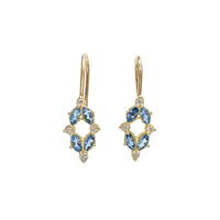 Santa Maria Aquamarine & Diamond Drop Earrings