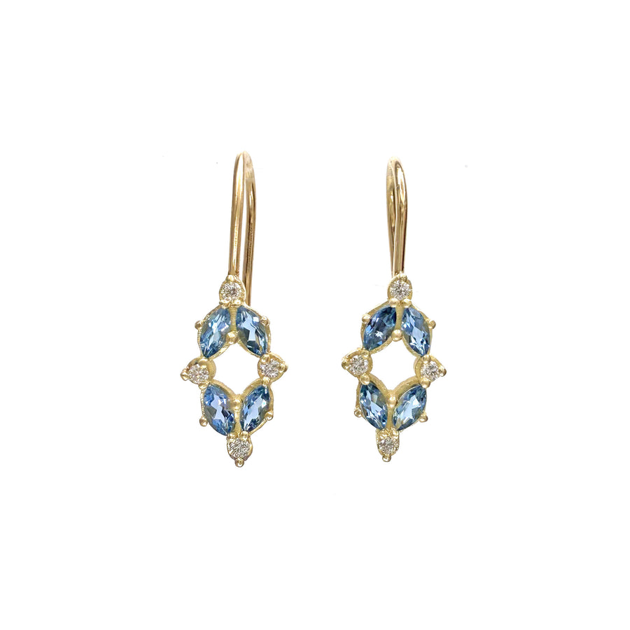 Santa Maria Aquamarine & Diamond Drop Earrings