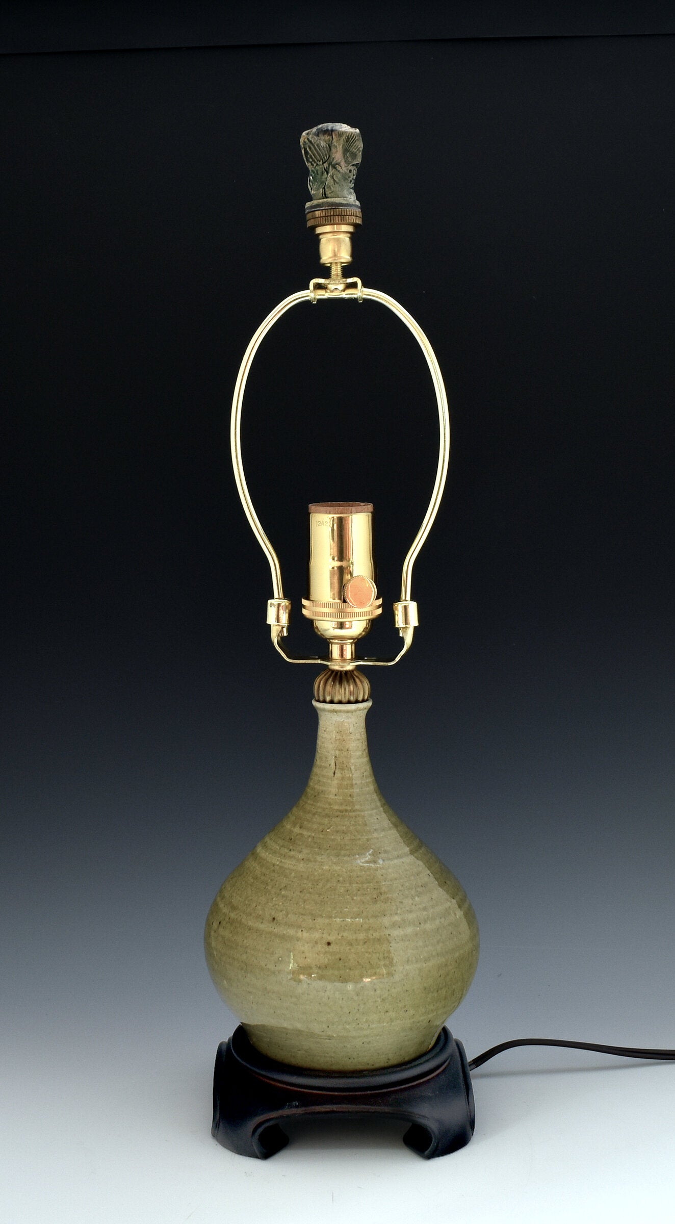 Porcelain Table Lamp with Steel Starlight Shade