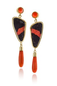 Coral Butterfly Earrings