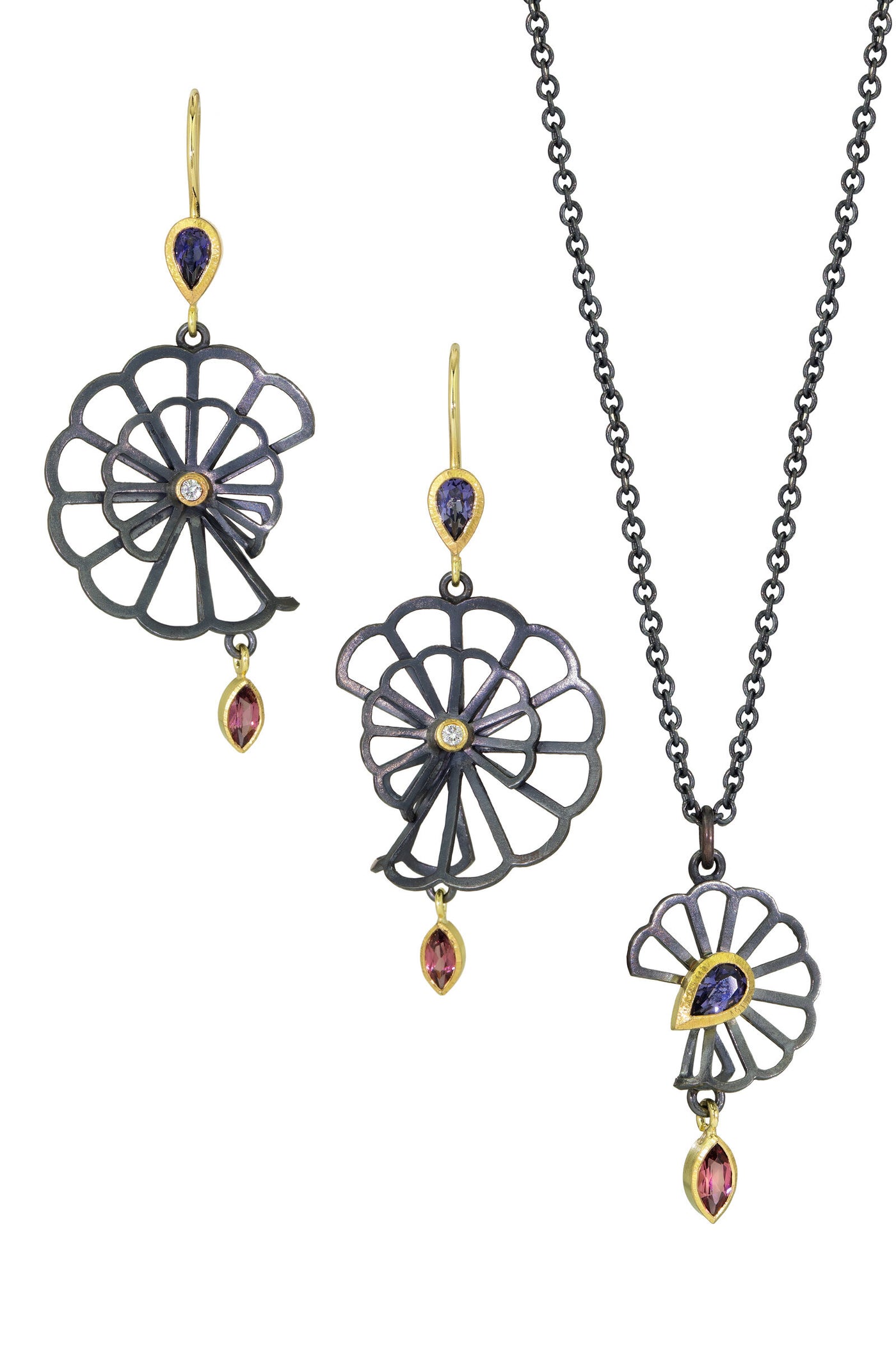 Pairs well with Double Cloud Fold Origami Earrings in Iolite & Garnet