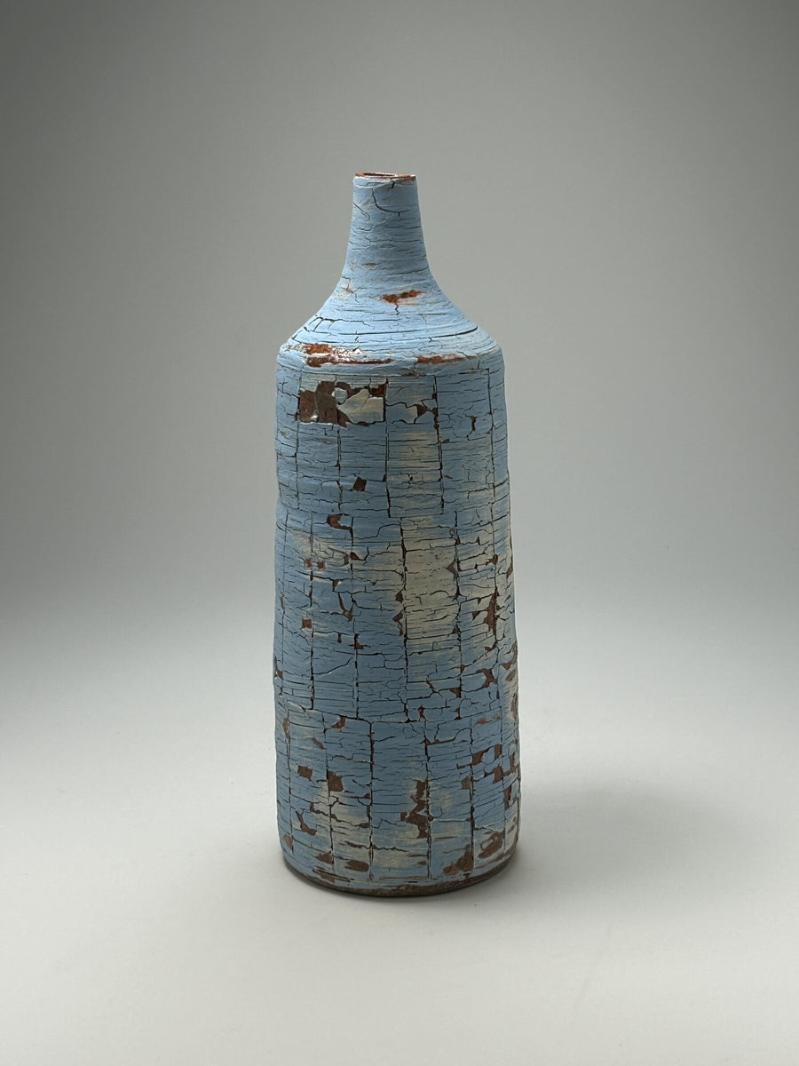 Blue Crackle Bottle