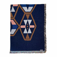 Loom Woven Throw Blanket in Twilight Navy
