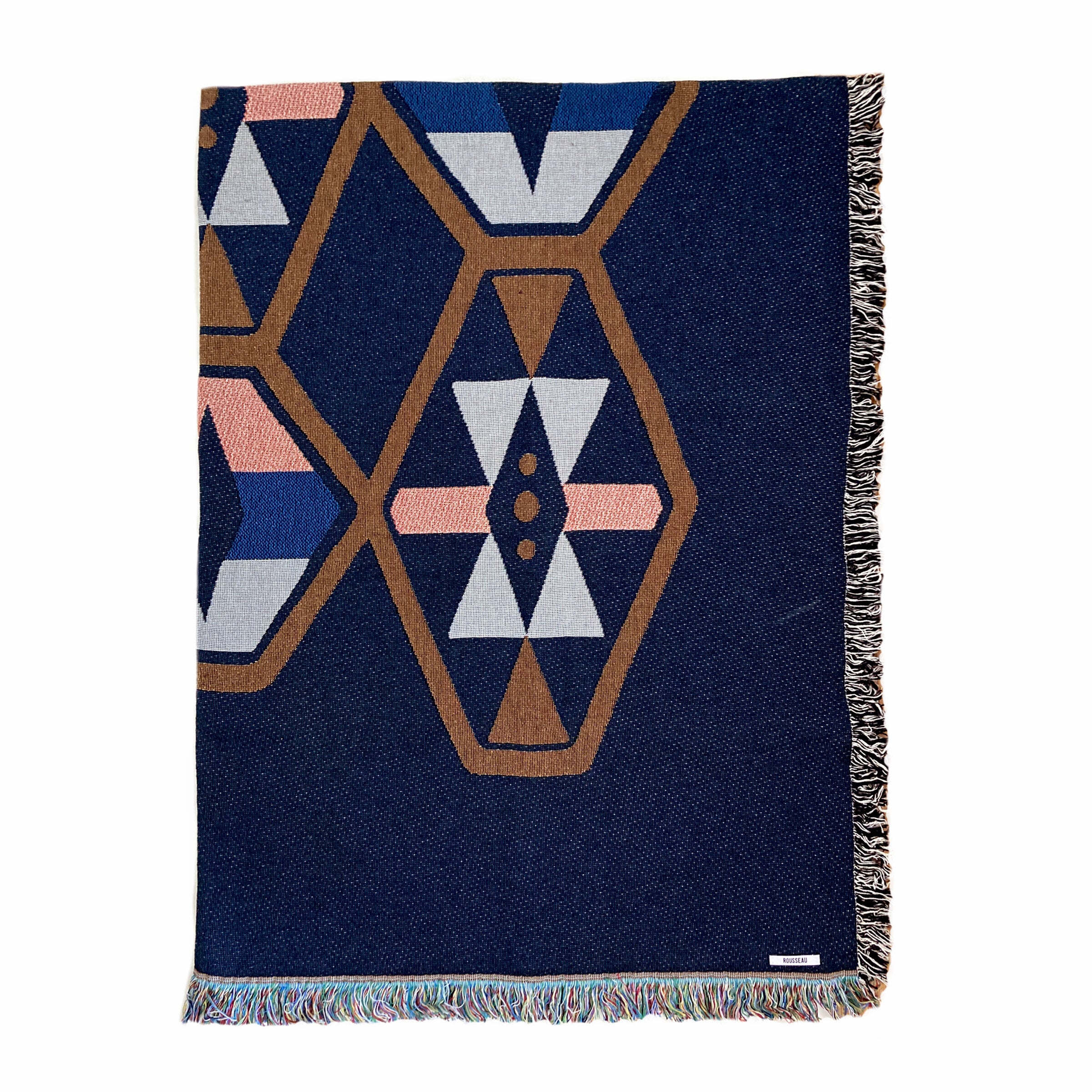 Loom Woven Throw Blanket in Twilight Navy