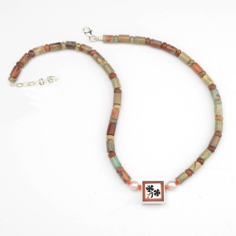 Japanese Garden Terra Cotta Necklace