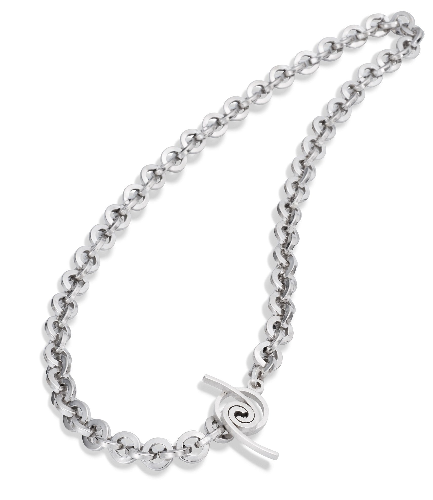 Windswept Toggle with Heavy Chain Necklace