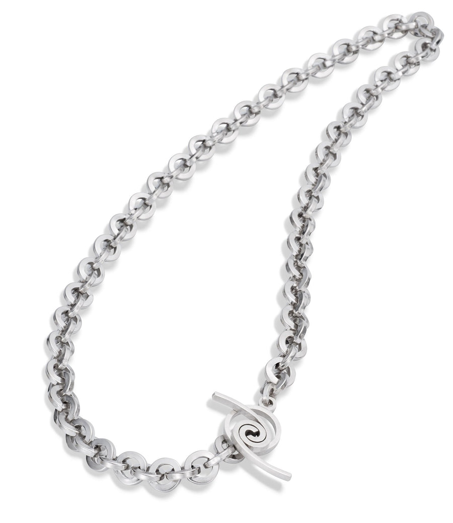 Windswept Toggle with Heavy Chain Necklace