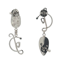 Chalcedony & Blue Diamond Earrings