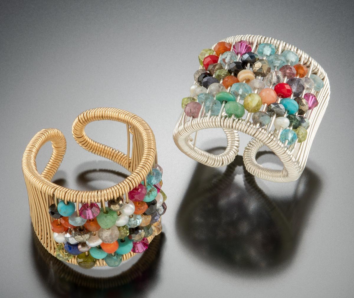 Rainbow Circular Stone Ring