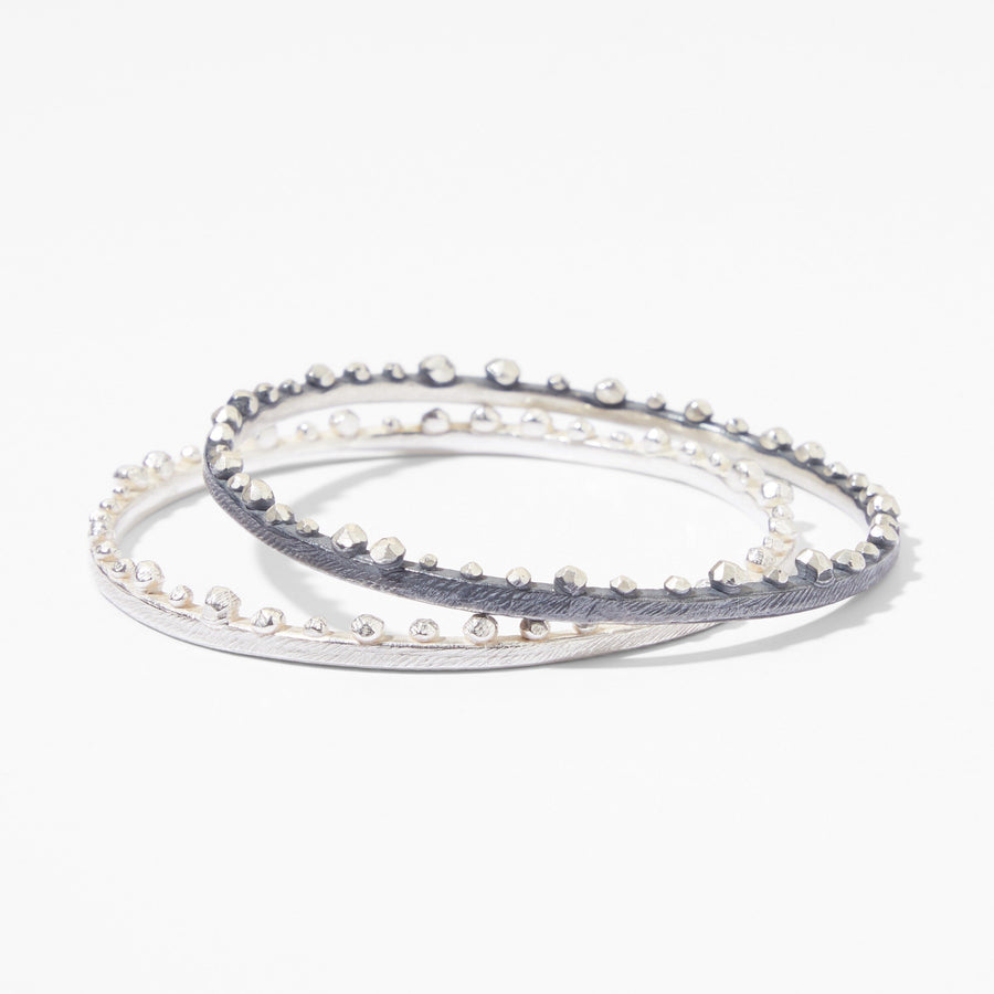 Faceted Rock Edge Bangles