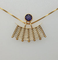 Totem Gold & Iolite Pendant