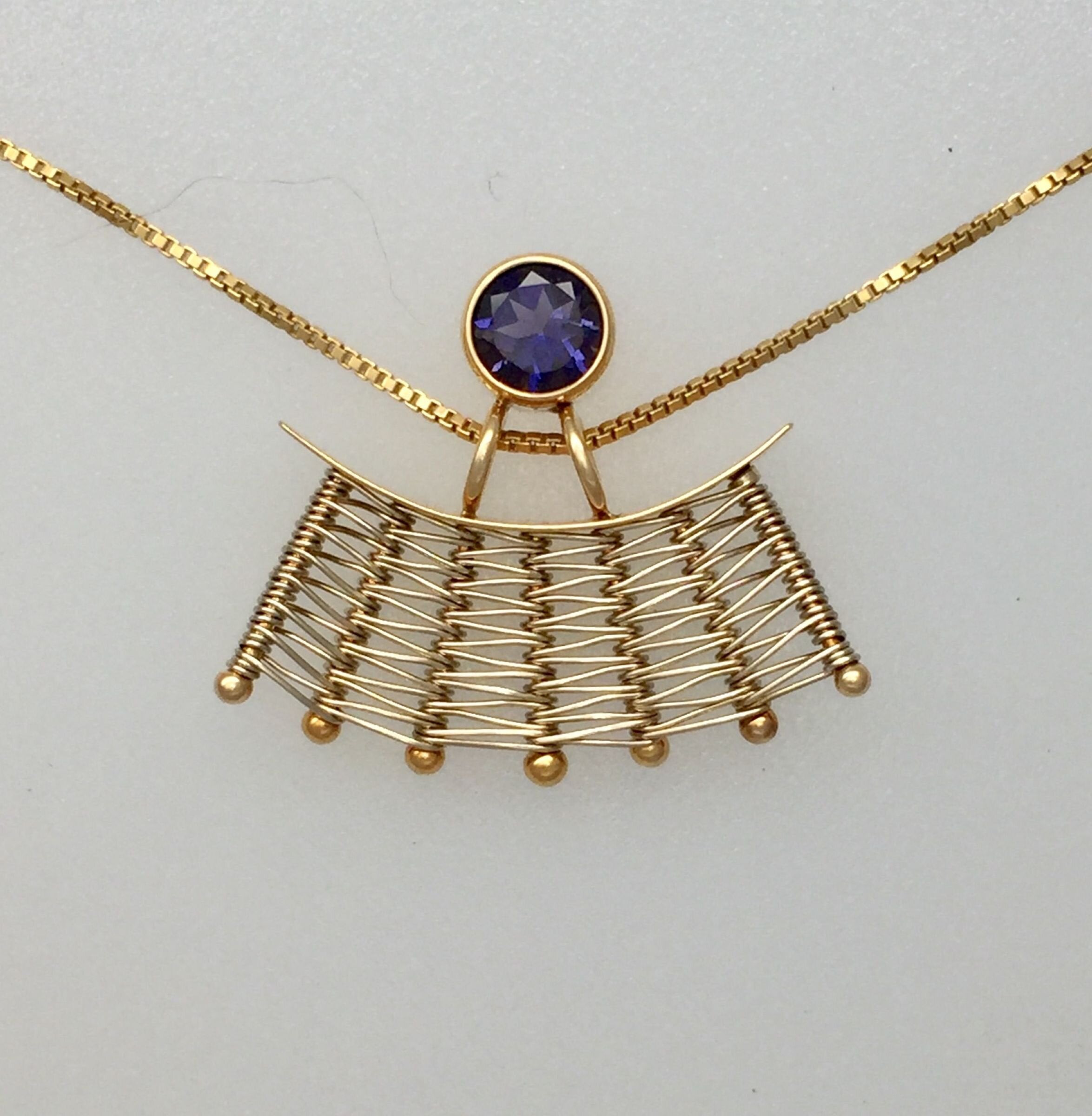 Totem Gold & Iolite Pendant