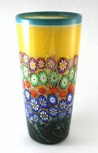 Medium Pale Primrose Giverny Cylindrical Vase